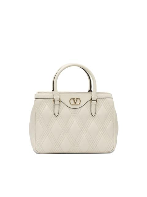 v-logo quilted shoulder bag