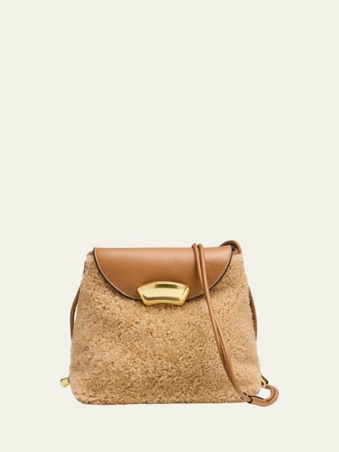 ID Petite Soft Shearling Shoulder Bag