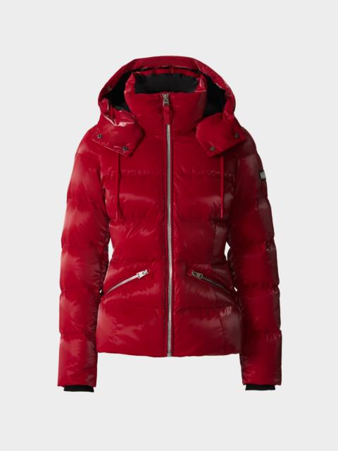MADALYN-GLO High-Gloss Down Jacket With Removable Hood