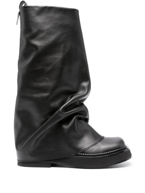 The Attico Robin Layered Leather Boots
