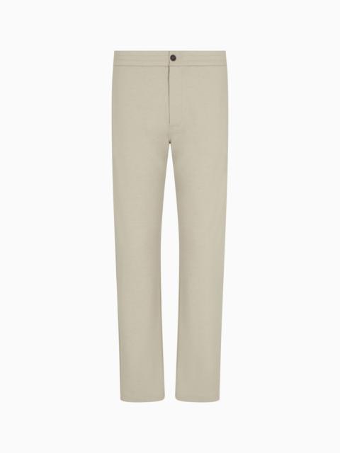 TROUSERS IN PURE CASHMERE JERSEY CLOTH