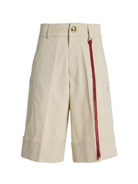 Nick Cotton Poplin Shorts ivory