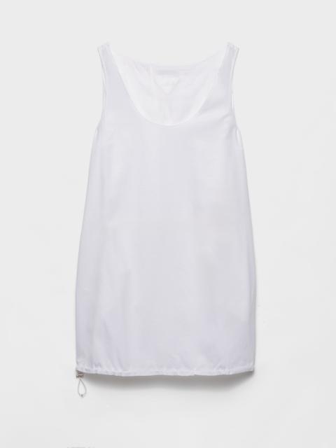 Reversible cotton jersey and Re-Nylon mini-dress