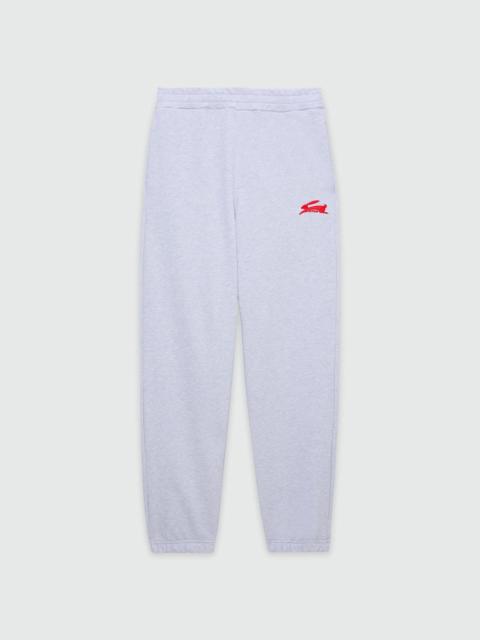 Grey melange joggers with "Follow the Rabbit®" embroidery