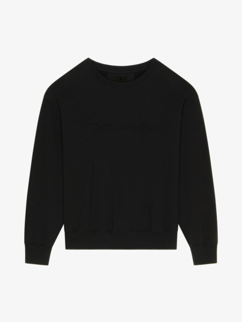 SWEATSHIRT IN FLEECE WITH GIVENCHY SIGNATURE
