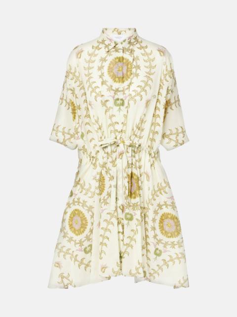 Printed cotton minidress