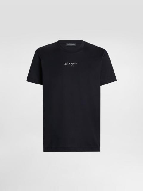 Cotton T-shirt with embroidered patch