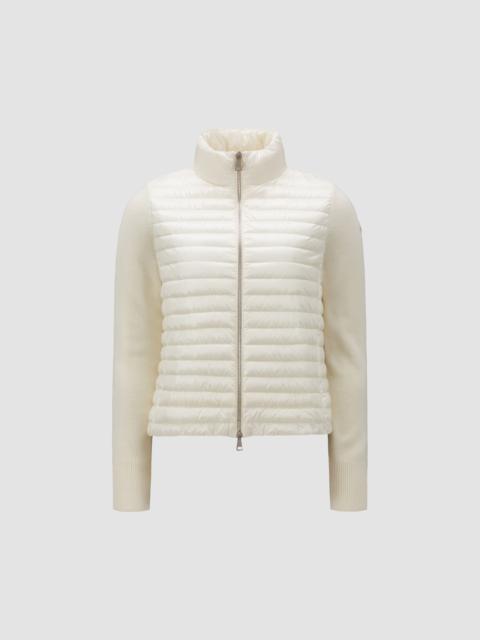 Padded Wool Zip-Up Cardigan
