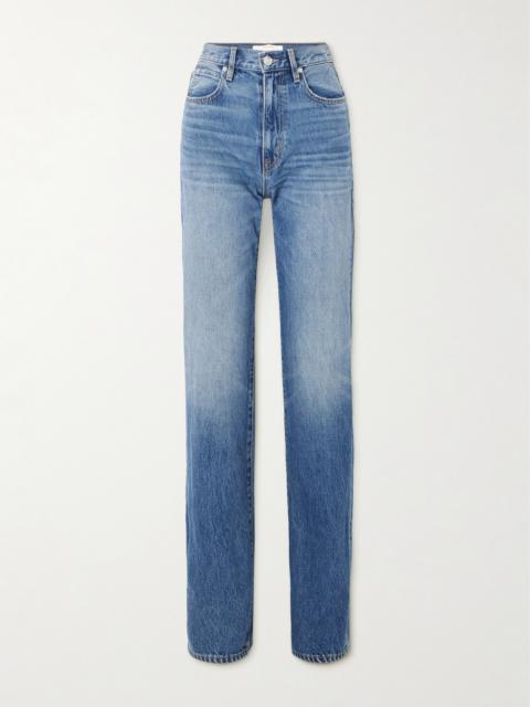 London Turn Up High-rise Straight-leg Jeans