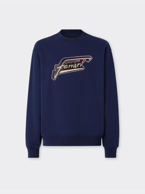 Cotton sweatshirt with Ferrari patch