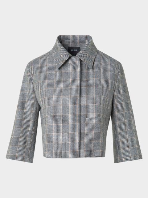 Winslow Short Prince Of Wales Check Cashmere Jacket
