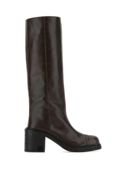 Chocolate Leather Boots