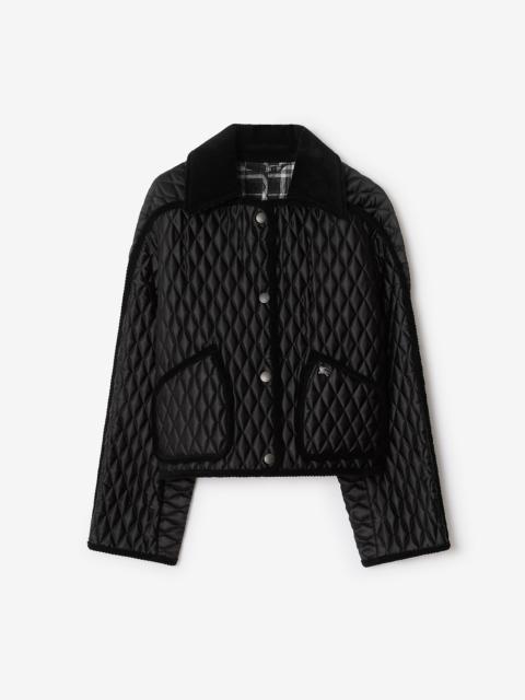 Cropped Quilted Nylon Floriston Jacket