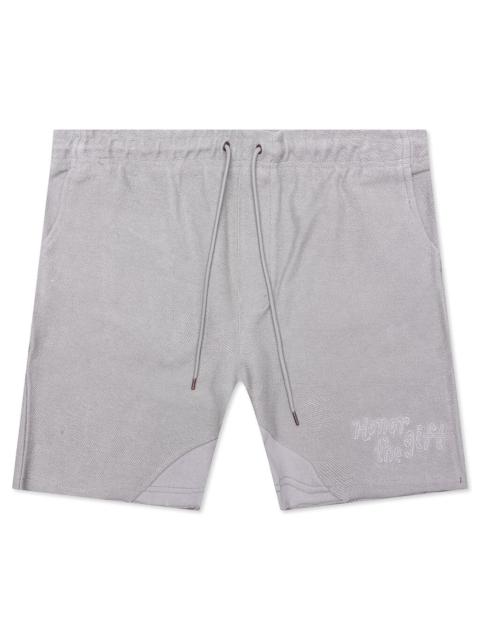 BLOCK PARTY REVERSE TERRY SHORT - STONE