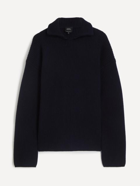 Wide-Rib Wool-Cashmere Jumper