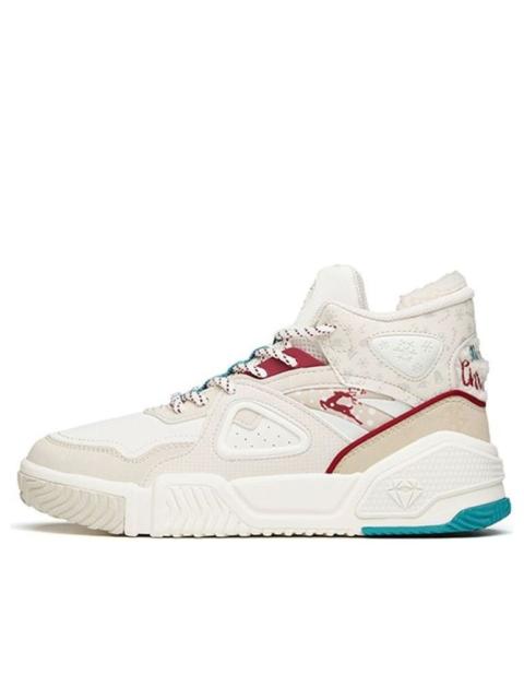 (WMNS) ANTA Life Series Sneakers High 'Flame Grey White Red' 122148088-8