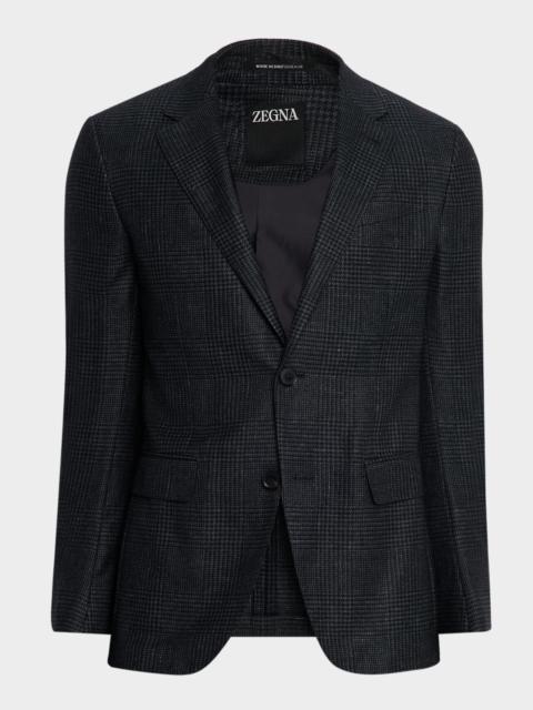 Men's Prince of Wales Notch-Lapel Sport Coat