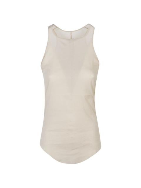 beige tank top