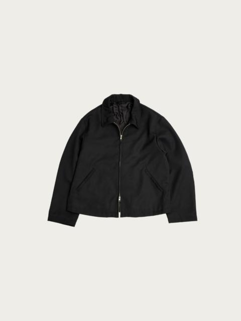 Site Jacket - Black Heavyweight Wool Gabardine