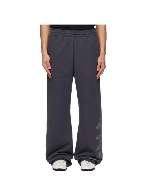 Gray 'WE11DONE' Multi-Logo Sweatpants