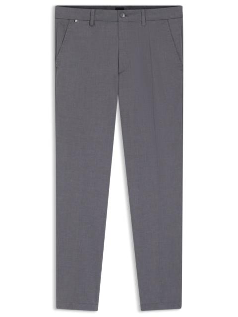 SLIM-FIT TROUSERS IN STRETCH-COTTON DOBBY