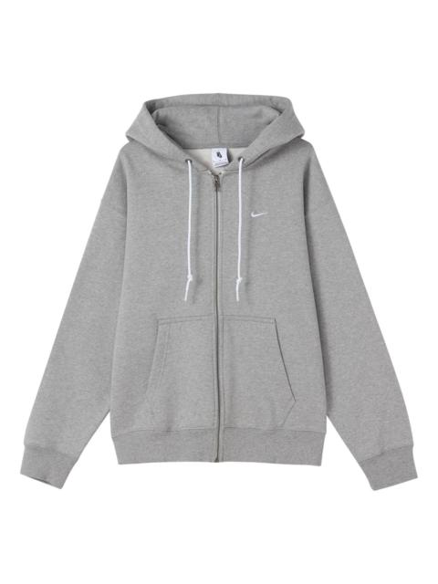 Nike embroidered logo hooded jacket 'Grey' DR0404-063