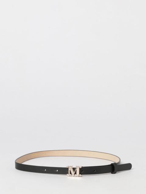 MAX MARA Leather Logo Buckle Belt