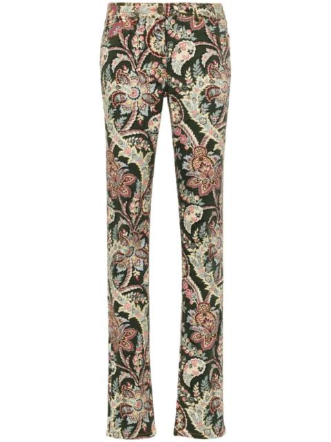 paisley-print jeans