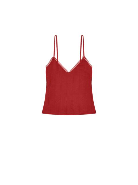 The Long Cami Cherry Red