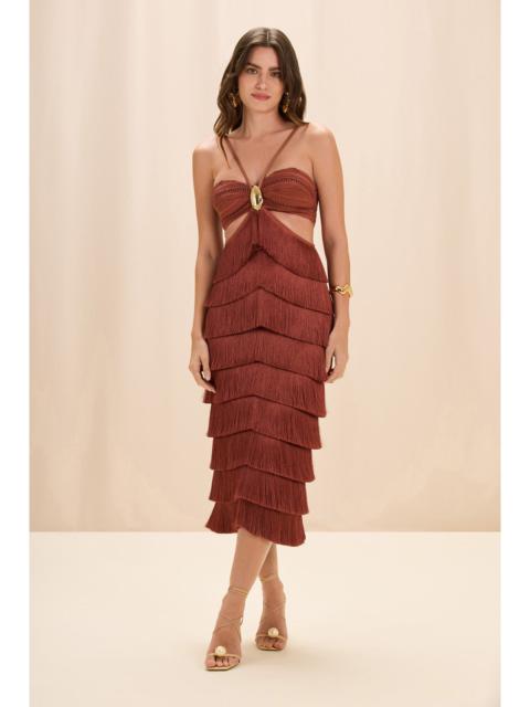 AMBER FRINGE MIDI DRESS
