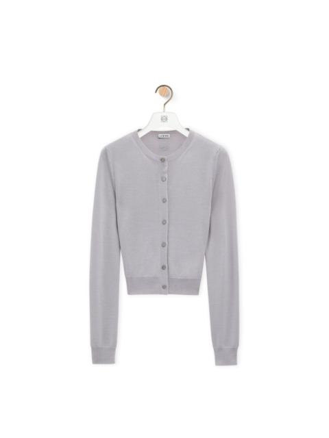 Draped cardigan in cashmere and silk