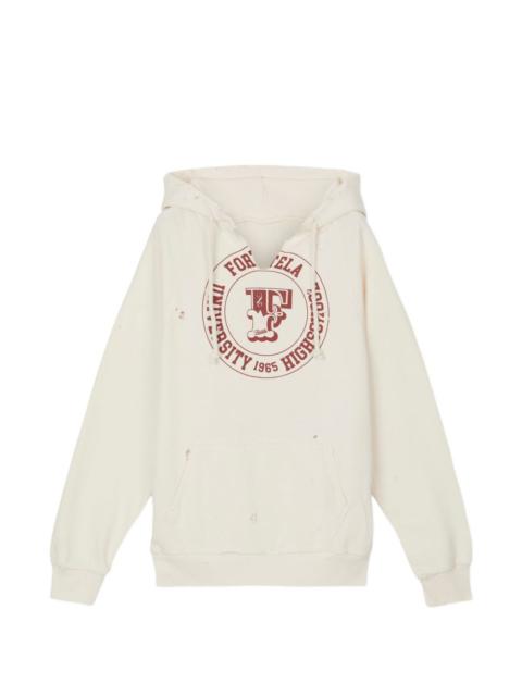 holly print hooded top