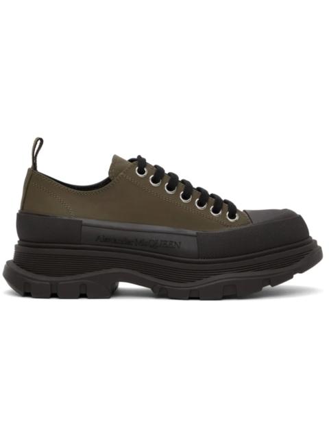 Alexander McQueen Tread Slick Low Lace Up Khaki