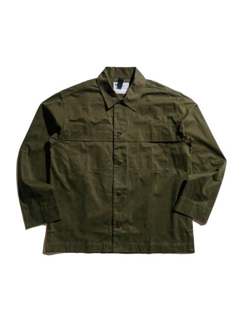 MHL Storm Flap Shirt Brushed Cotton Twill Seaweed