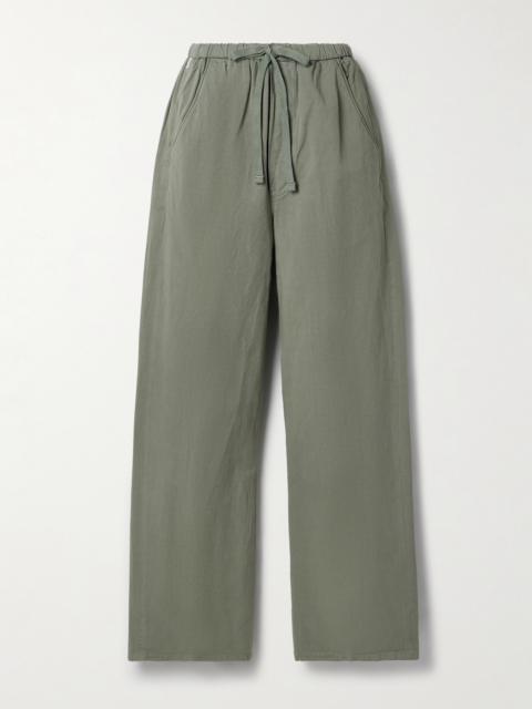 Aurora Cotton And Linen-blend Wide-leg Pants