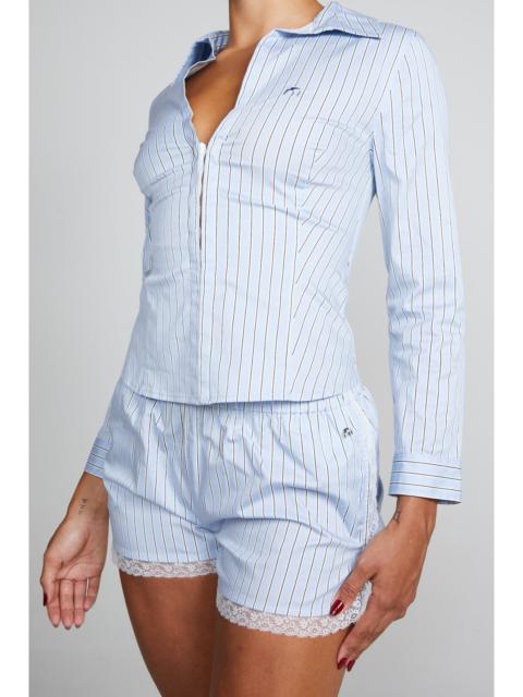 VICTORIA TOP - PERIWINKLE STRIPE