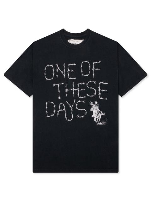 BARBED T-SHIRT - HARD WASHED BLACK
