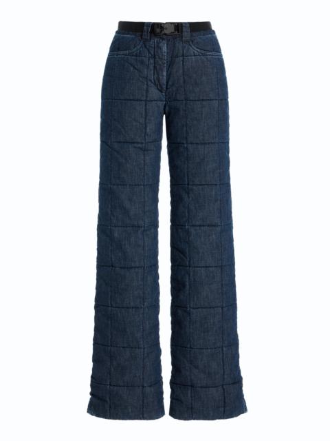 Chalet Quilted Down Denim Pants blue