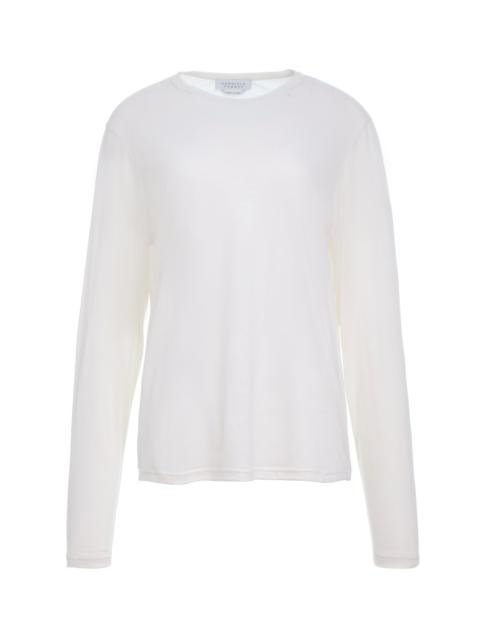 Pacific Long Sleeve T-Shirt in Ivory Cashmere Jersey