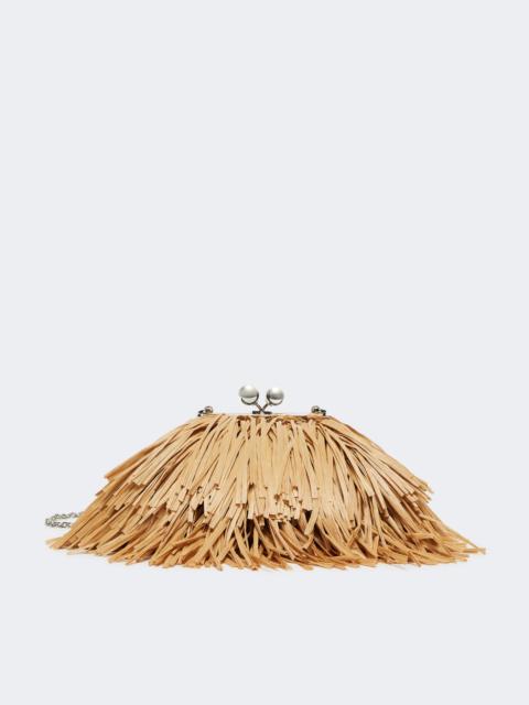 Small Pasticcino Bag with fringes - BEIGE