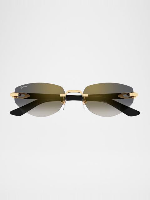 C Decor Cat-Eye Metal Sunglasses