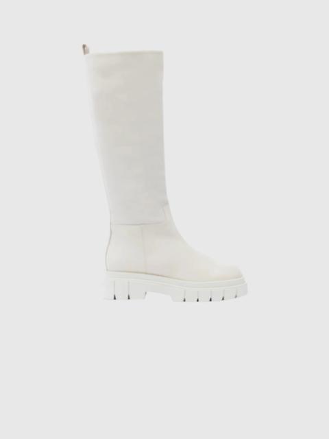 COMMANDER shearling-lined lug sole (R) Leather boot for women