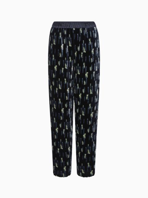 PRINTED VELVET TROUSERS