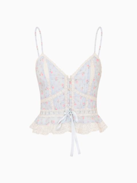 Avra Floral Cotton Peplum Cami