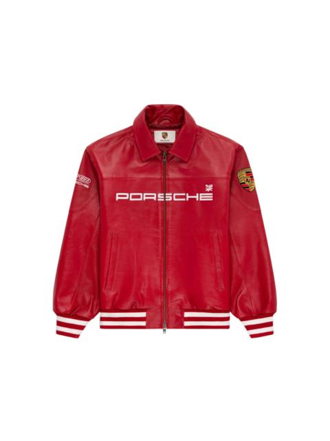 Aime Leon Dore x Porsche 993 Turbo Leather Club Jacket Tango Red