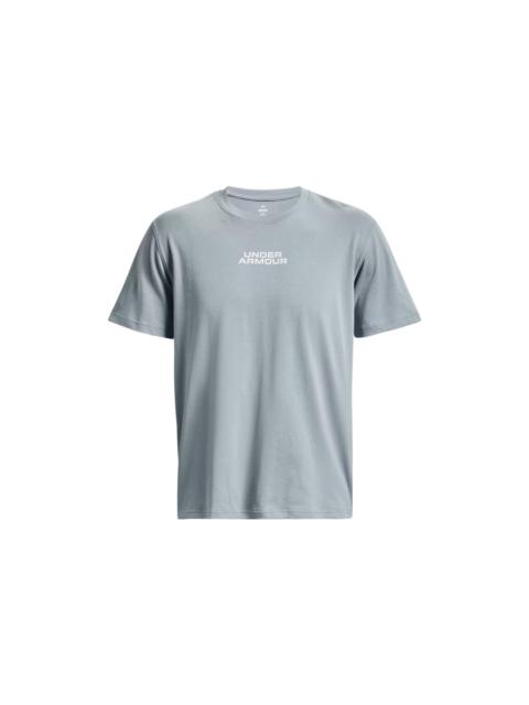 Under Armour Outline Heavyweight T-shirt 'Grey Blue' 1379109-465