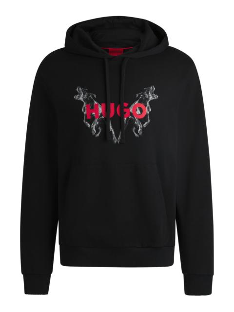 COTTON-TERRY HOODIE WITH ANIMAL GRAPHIC PRINTS