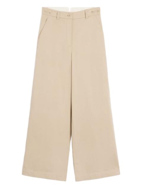 high-waisted wide-leg trousers