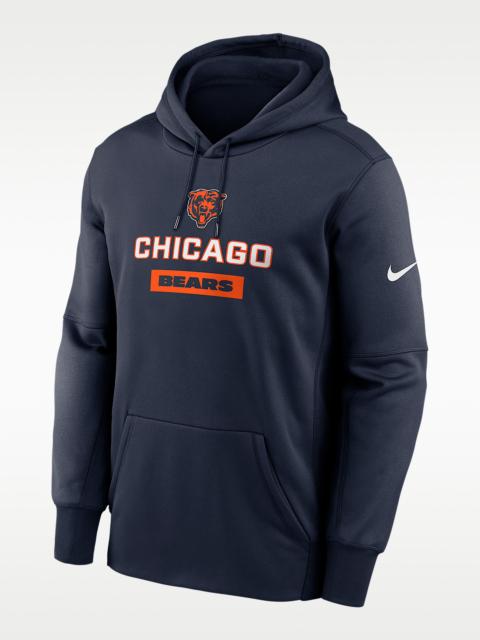 Chicago Bears Toss Sweep Men’s Nike Therma NFL Pullover Hoodie