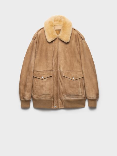 Shearling bomber jacket